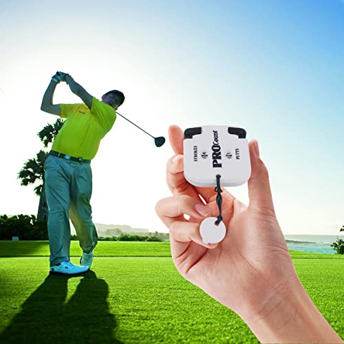 SEACLOUD 2PCS Mini Golf Tally Counter Clicker Turning Technology up to 99 Score Stroke Counter Strike up for Golf Game - style: B2+W2