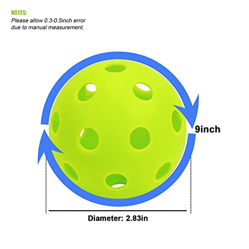 16 Pack Plastic Baseballs - Hollow Softballs for Lightweight Batting Practice - Indoor/Outdoor Training Balls - color: Chartreuse