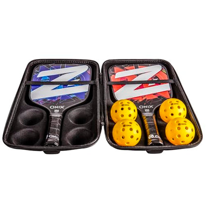 Onix Pickleball Z1 Starter Kit Includes Two Z1 Paddles, Four Fuse Pickleballs in Easy to Carry Case
