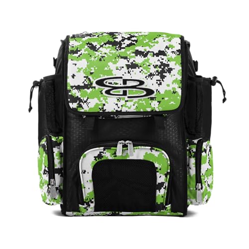 Boombah Mini Superpack Bat Bag Digital Camo Black/Lime Green - color: Black/Lime Green