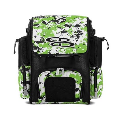 Boombah Mini Superpack Bat Bag Digital Camo Black/Lime Green - color: Black/Lime Green