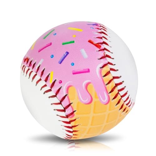 Baseballs PVC 9in Practice Baseball for Training Hitting Lifestyle Decor Ideal Personalized Inspired Gifts for Players Coaches Moms - color: Pink Drip