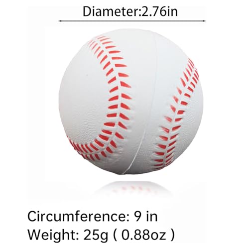 Foam Baseballs Softballs Practice Training Ball for Beginners Hand Exercise Squeeze Ball for Safe Throwing Catching and Batting Practice - color: Blue 6 PCS foam baseballs