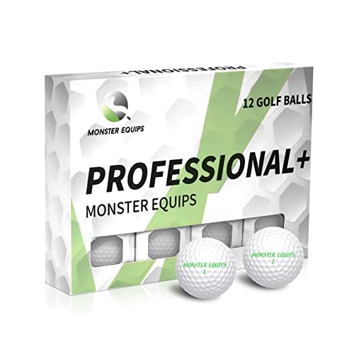 Golf Premium Golf Balls for Maximum Distance and Straighter Shots Custom Alignment Golf Ball Marker 1 Dozen (12-Balls) (3-Piece Tour Ball)