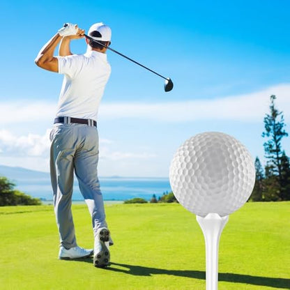 30 PCS Plastic Golf Tees - 3 1/4'' Long Golf Tees - Enhanced Durability & Stability, Designed to Reduce Friction and Side Spin- 4 Prongs Plastic Tees, Reusable