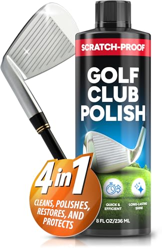 Golf Club Polish - Golf Club Head and Groove Cleaner, Rust Remover for Metal, Zinc, Aluminum, and Steel, Easy to Use Club Cleaner, Instant Rust, Scuff & Stain Remover - , Clean, Polish & Restore