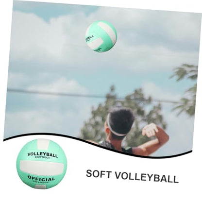 Abaodam Adult Soft Volleyball 2pcs Size 5 Machine-Stitched Explosion-Proof Balls for Indoor and Outdoor Training, Beach Playing Equipment, Practice Volleyball for Adults