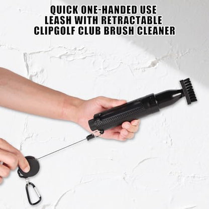 Golf Club Cleaning Brush with Water Bottle, Leak-Proof Golf Cleaning Tool with Retractable Clip & Carabiner Ball Cleaner for Woman Men