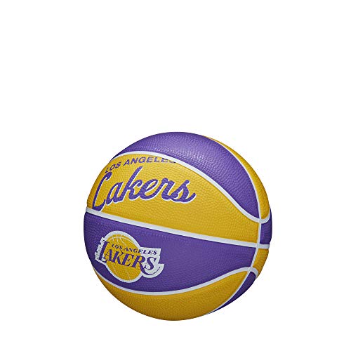 WILSON NBA Team Retro Mini Basketballs - Mini Size - 3" - color: Los Angeles Lakers, size: Mini