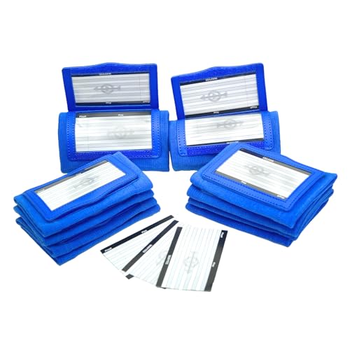 Football Play Wristbands for Adults - QB WR Playbook Wristband | Wrist Coach for Basketball，Softball, Baseball & More Sports | Machine Washable - 10 Pack - color: Blue