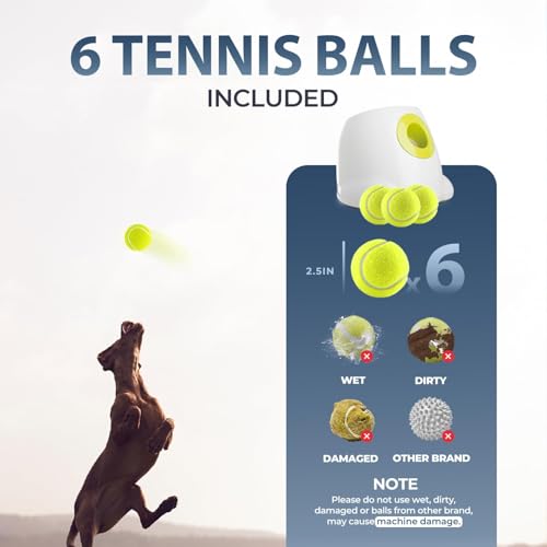 ALL FOR PAWS Automatic Dog Ball Launcher for Medium to Large Dogs, Interactive Tennis Ball Thrower, Rechargeable Dog Toy Mental Stimulation Training Game for Energetic Dogs - size: Max Size