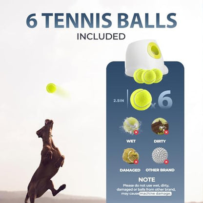 ALL FOR PAWS Automatic Dog Ball Launcher for Medium to Large Dogs, Interactive Tennis Ball Thrower, Rechargeable Dog Toy Mental Stimulation Training Game for Energetic Dogs - size: Max Size