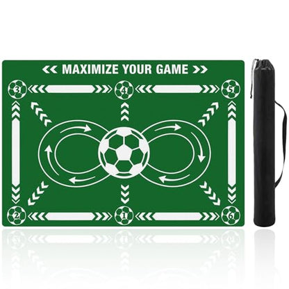 Britimes Soccer Training Mat Football Footstep Training Mat 35 * 24 in - color: Green