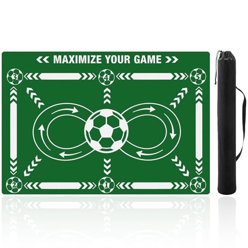 Britimes Soccer Training Mat Football Footstep Training Mat 35 * 24 in - color: Green