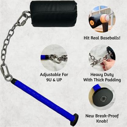 The Whip Bat 2.0 Baseball & Softball Hitting Trainer. Fix Casting, Dropped Hands, and Rythm Issues in Your Swing. Use Real Baseballs & Softballs with This Swing Corrector & Training Aid.