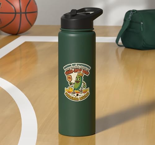 Third-Shot Drop Ironic Pickleball Hobby Player Stainless Steel Insulated Water Bottle - color: Dark Green