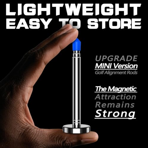Golf Alignment Rods - Club Alignment Sticks with Telescopic Magnetic Corrector Trainer Aid Tools Help Visualize and Align Your Golf Shots Club,Swing Aim Practice Accessories Golf Gifts