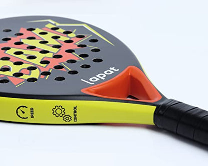 LAPAT Padel Racket with Cover Bag - Carbon Surface with EVA Memory Foam- Paddle Tennis Racquets Lightweight - POP Tennis - color: Comic Kids