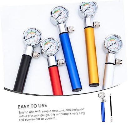 KOMBIUDA Aluminum Alloy Gas Ball Pump Pressure Gauge Soccer Pump Basketball Football Inflator for Sports Balls