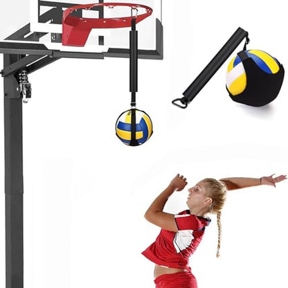 Worparsen Volleyball Rebounder Volleyball Spike Training Aid Volleyball Spike Trainer Length Adjustable Simple Installation Training Tool