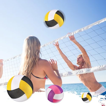 Threan 2 Pcs 8.5 Inch Waterproof Pool Volleyball Colorful Grip Water Volleyball Beach Toy Pool Sports Training Ball Outdoor and Indoor Activities