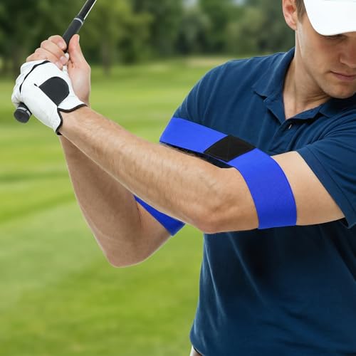 NADUSEP Golf Wrist Brace with Arm Band, Golf Swing Training Aid Kit to Correct Wrist Angle, Improve Swing Plane & Build Muscle Memory – Golf Swing Trainer for Beginners and Practice