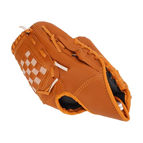 Baseball Pitcher Mitt Optimal Balance PVC Brown Catching Glove for Baseball Training for All Ages - size: 11.5 Inch