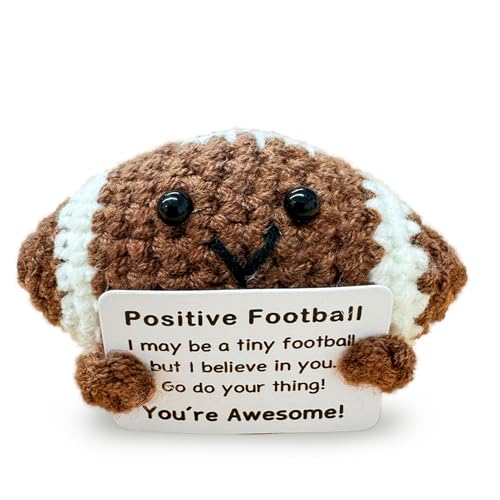 Funny Crochet Mini Football Gift for Football Lovers,Birthday Gifts for Men Women Footballs Players Emotional Support Crochet - color: Football