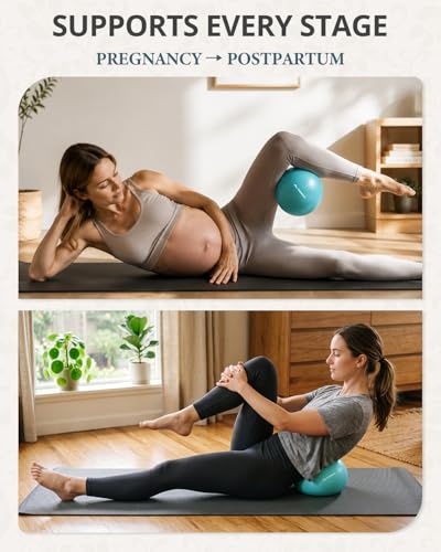 Trideer Pilates Ball - 7-8 inch with Pump, Small Core Ball for Yoga, Barre, Physical Therapy