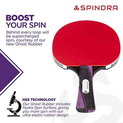Performance Ping Pong Paddles, Advanced-Expert Table Tennis Paddles For Each Skill Level With Professional Rubbers & Carbon Layered Blades, 2025 Upgrade With Protective Case to Boost Your Game