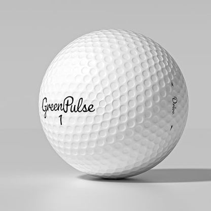 GREENPULSE Drive+ Distance Golf Balls – 2-Piece, Soft Feel with Low Spin Design for Maximum Distance - color: White, size: 48 Pack