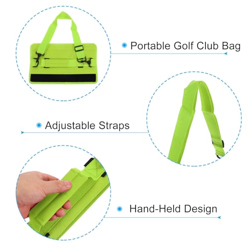 PATIKIL Lightweight Carry Bag, Mini Golf Club Bag with Adjustable Strap for Men Women Golfer Pouch Driving Range Carrier Course Training Practice Case - color: Grass Green