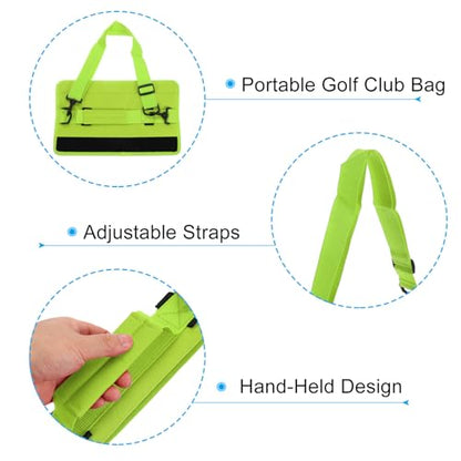 PATIKIL Lightweight Carry Bag, Mini Golf Club Bag with Adjustable Strap for Men Women Golfer Pouch Driving Range Carrier Course Training Practice Case - color: Grass Green