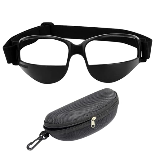 Dribbling Goggles Basketball Ball Handling Skills Basketball Glasses with Case Adjustable Strap Flexible Sports Training Equipment