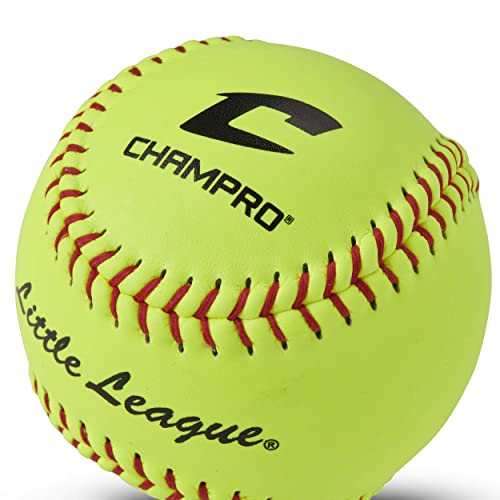 Champro Little League Poly Leather Cover, Red Set (Optic Yellow, 12-Inch)