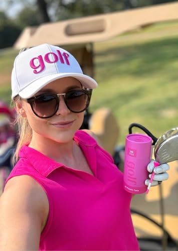 Hot Neon Pink Golf Tees 3.25 Inch (83mm) - High-Visibility Lady Golf Tee Set (Pack of 30) for Maximum Woman Performance, Women's Driving, Long Shots, Aesthetic, Gift, Breast Cancer Awareness