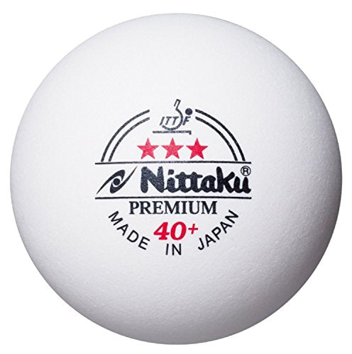 Nittaku Table Tennis Ball, International Certified Ball, Plastic, 3 Star Premium