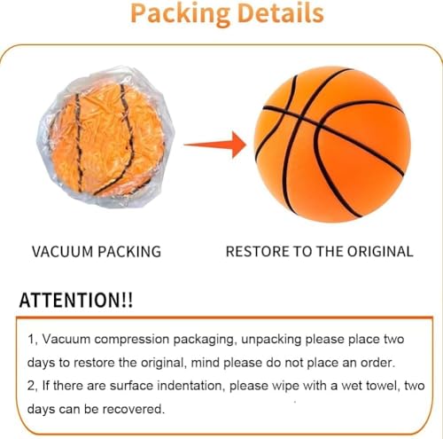 Silent Basketball, Silent Basketball Dribbling Indoor, 2025 Latest Foam Ball Indoor Training Ball（8.3in）