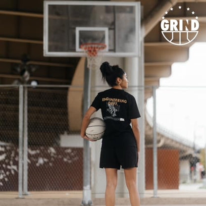 GRIND | Official Basketball Eastside Train | Premium Composite Leather Made for Indoor/Outdoor Play | All Surface Performance | Shipped Inflated and Game-Ready