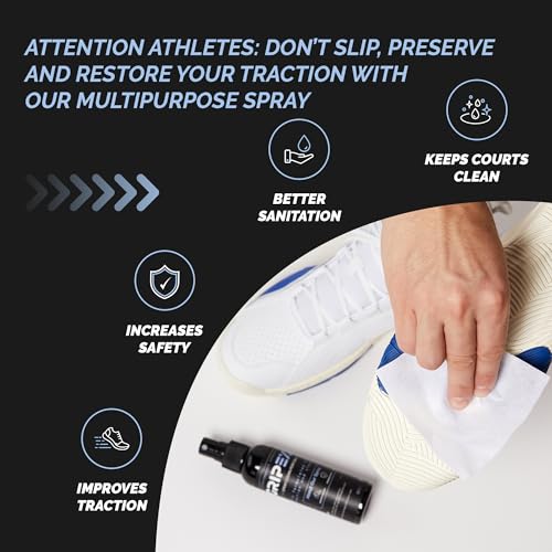 2 in 1 Sports Shoe Grip Spray, Provides Traction and Rejuvenates Soles. Multipurpose Grip Spray for Improving Basketball Shoe Grip. Anti Slip & Performance Enhancer