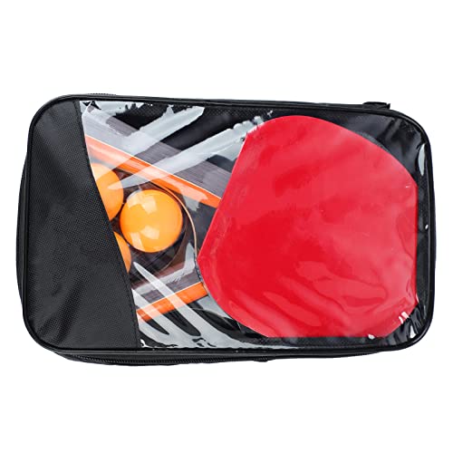 Table Tennis Paddle Set Strong Control Beginners Bats for Family and Friends Poplar Rubber