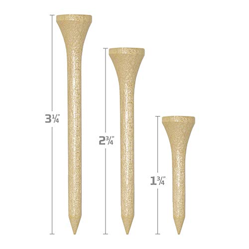 Izzo Wood Golf Tees (200 Pack) - color: Natural, style: 1.75 Inch