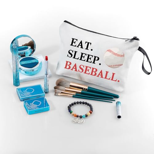 Baseball Themed Travel Makeup Bag, Multifunctional Cosmetic Case, Multicolour, Women's Gift for Mom, Sister, Friend, Travel/On-the-go, Daily Use, Toiletry - color: baseball 1