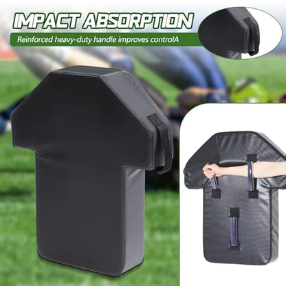 Tinideya 22" x 26" Football Tackle Dummy with Heavy-Duty Handles Football Blocking Pads Durable Sports Training Blocking Shield for Basketball MMA Kick Shield Kickboxing - color: Black