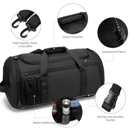 ROYALFAIR Basketball duffel bag Large Sports Bag with Separate Ball Holder & Shoes Compartment,Best for Basketball, football,Volleyball,Gym - color: Black