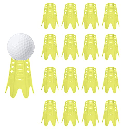 Golf Simulator Tees, Indoor Golf Tees for Simulator, Plastic Practice Golf Mat Tees for Winter Turf and Driving Range - color: Yellow