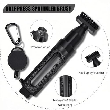 Golf Club Cleaner Brush - Water Bottle 8 Inches Holds 4 Ounces Retractable Brush and Groove Cleaner with Clip Golf-Accessories for Men