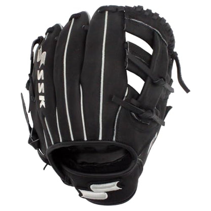 SSK Z5 Training Gear Quick Hands Infield Baseball Training Gloves 8.5” – 9” – 9.5” – 10” – 10.5” Right & Left Hand Throw - color: Black-1050 Single Post, size: 10.5" - Right Hand Throw