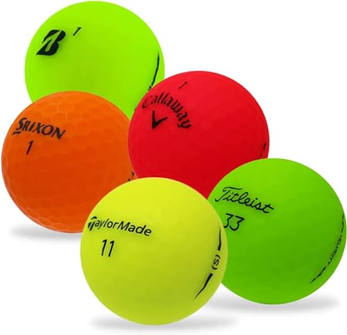 Golf Ball Monkey Cheap Matte Golf Balls Recycled Mix Neon Golfballs Colored Great Brands & Models! Used Bright Colored Balls for Men and Women