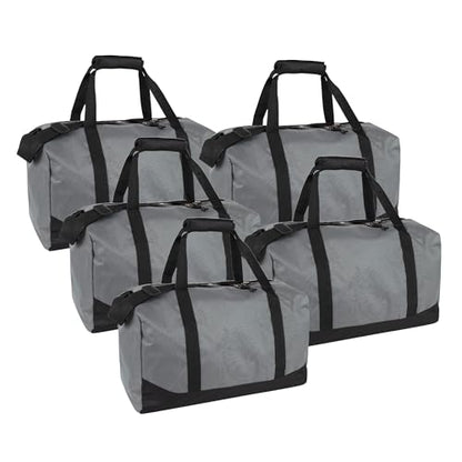24 Pack Bulk Duffle Bags Wholesale by the Case for Homeless, Sports Teams, and Duffle Bags for Foster Kids (All Grey Pack) - color: All Grey Pack